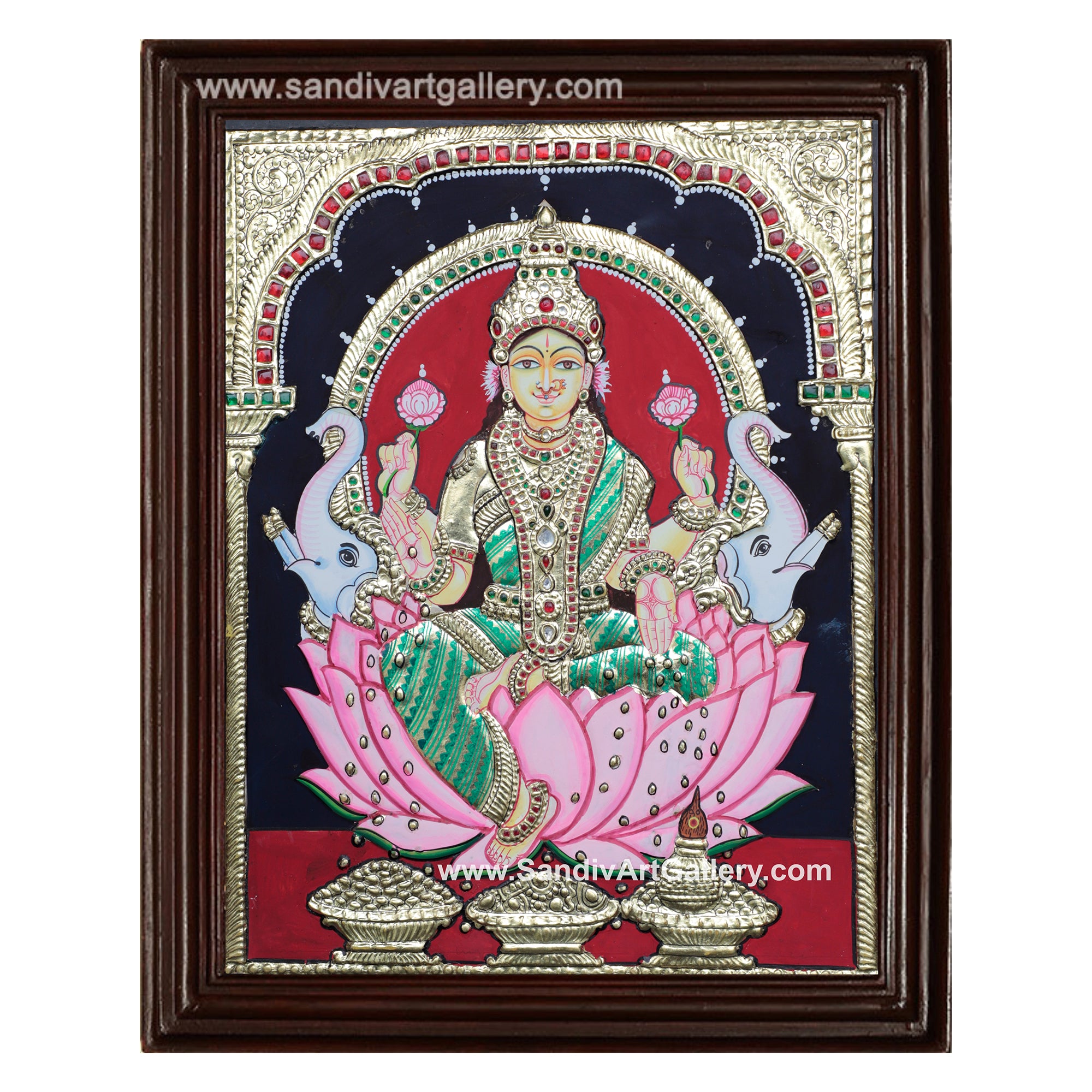 Gaja Lakshmi Tanjore Painting