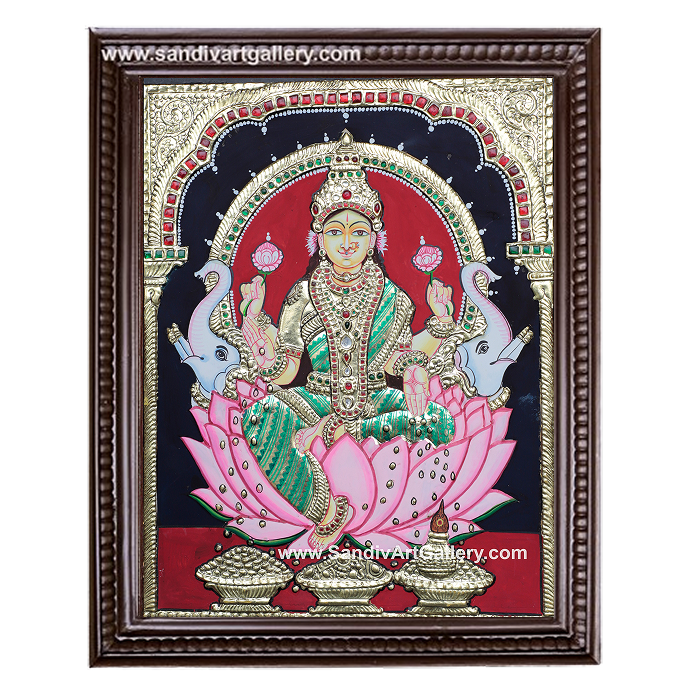 Gaja Lakshmi Tanjore Painting