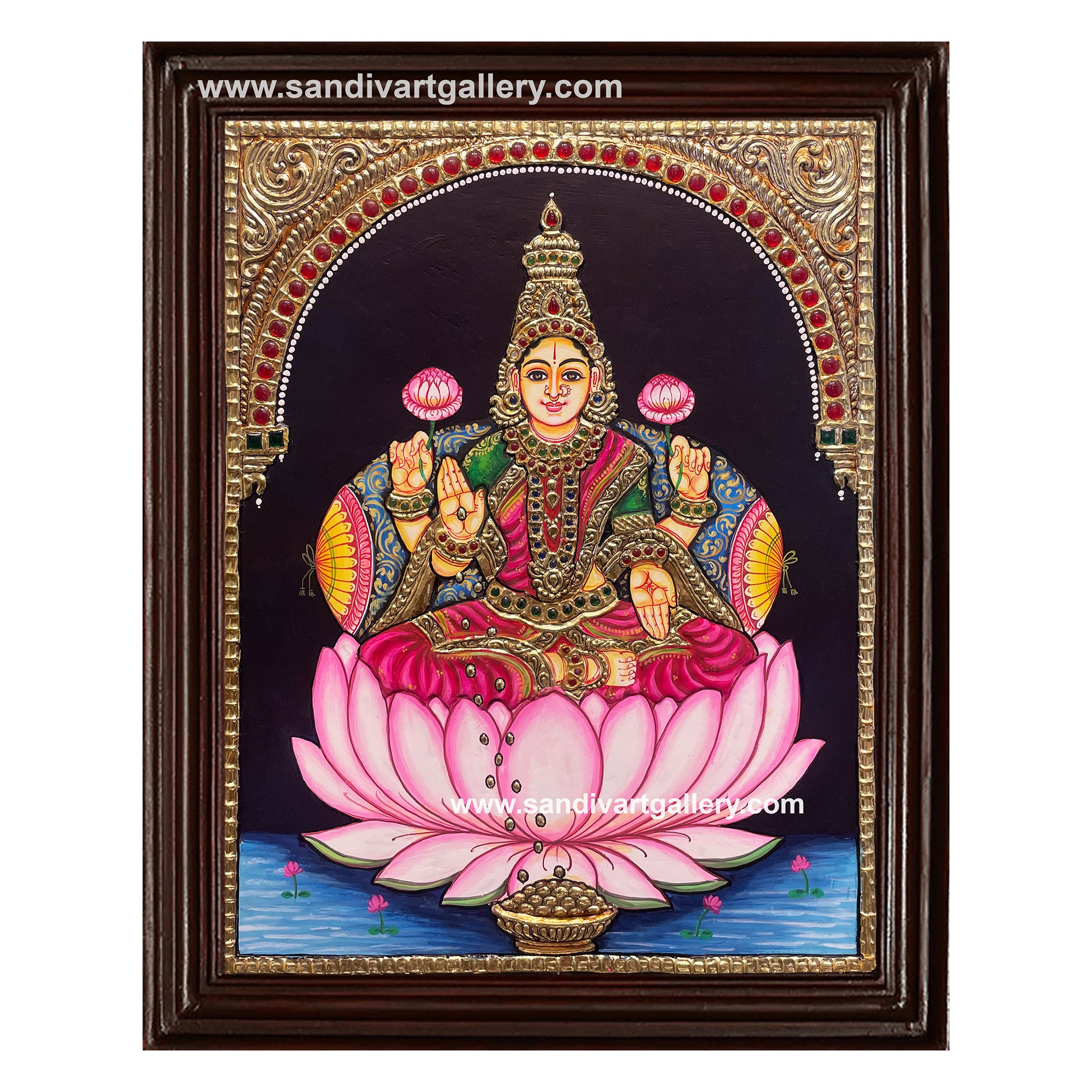 Gaja Lakshmi Tanjore Painting