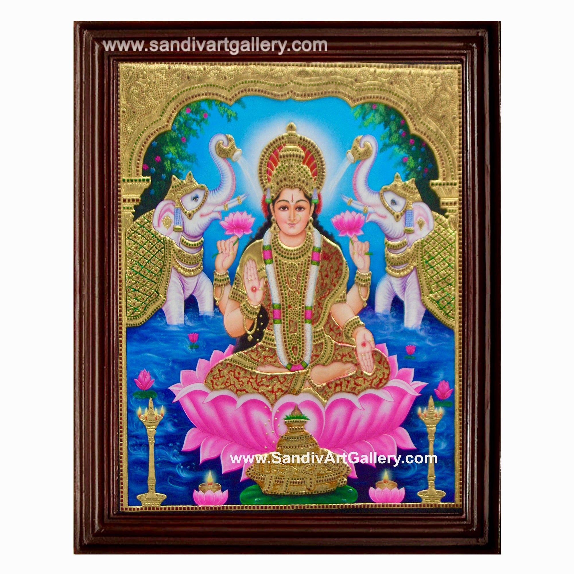 Gaja Lakshmi Tanjore Painting14