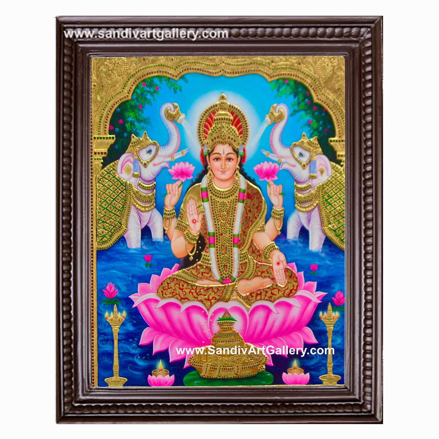 Gaja Lakshmi Tanjore Painting14