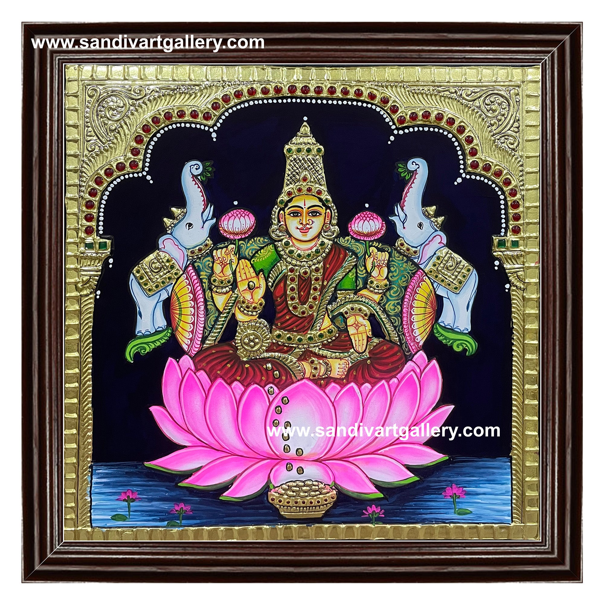 Dhana Lakshmi Tanjore Painting2