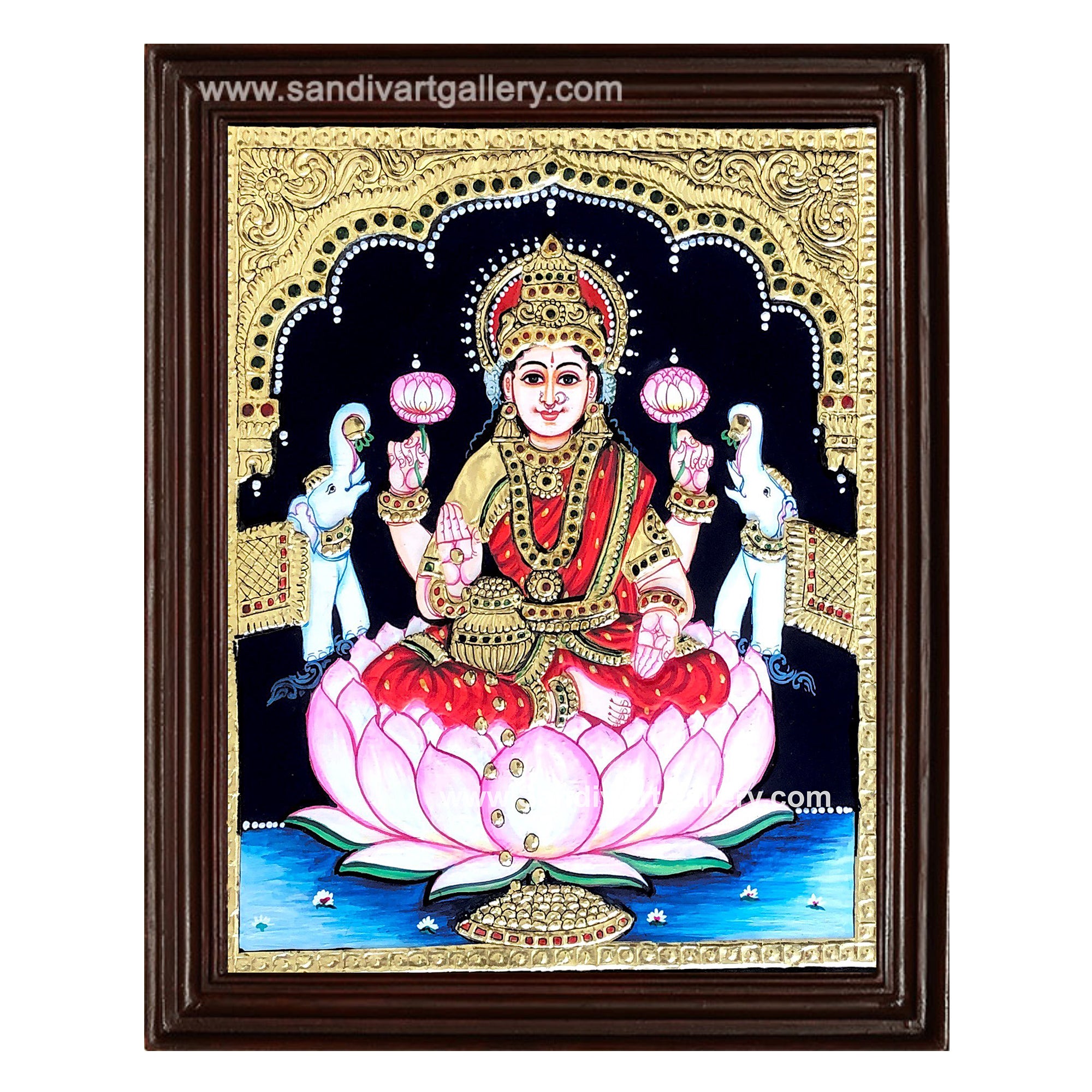 Gaja Lakshmi Tanjore Painting15