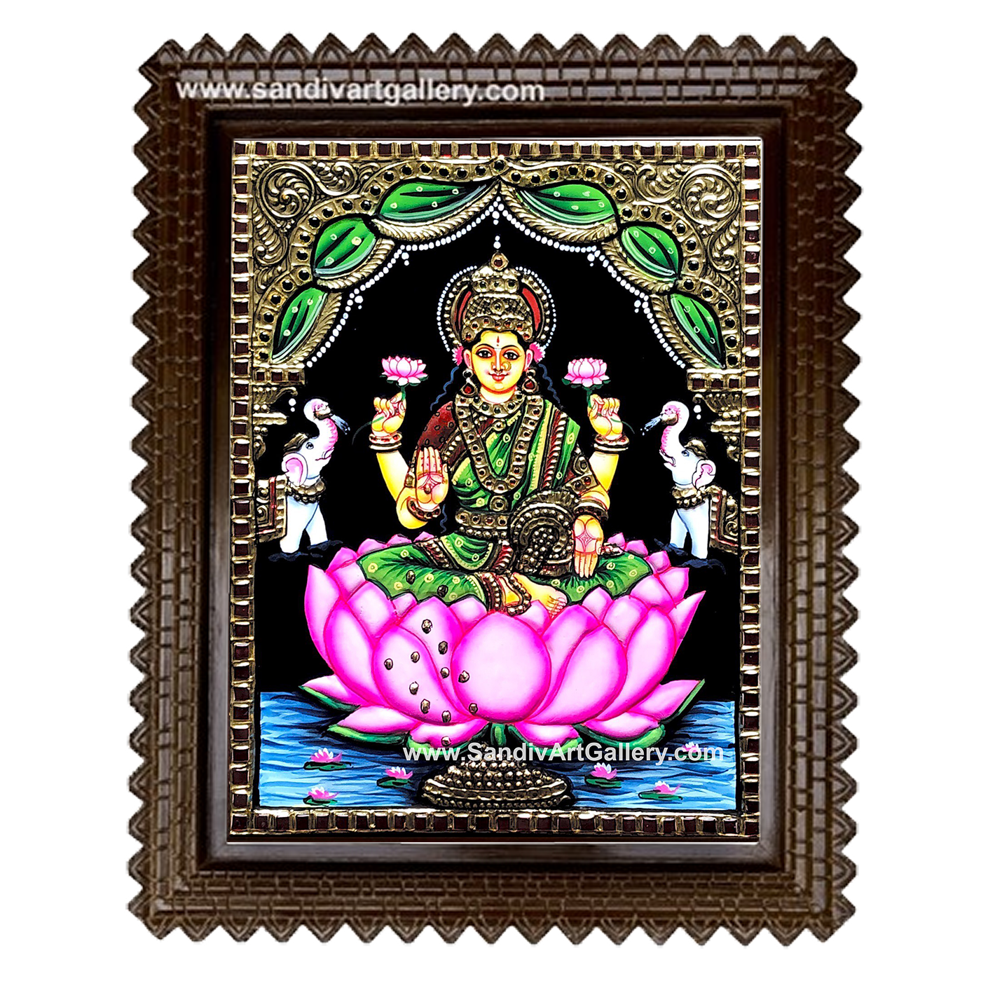 Aishwarya Lakshmi on Lotus Tanjore Painting