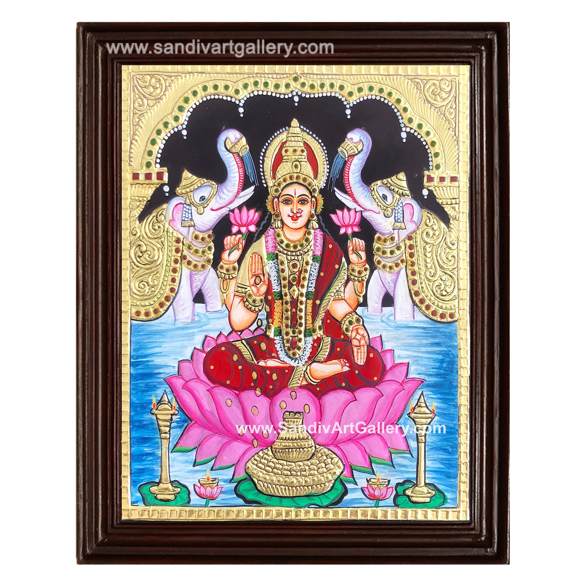 Gaja Lakshmi Tanjore Painting16