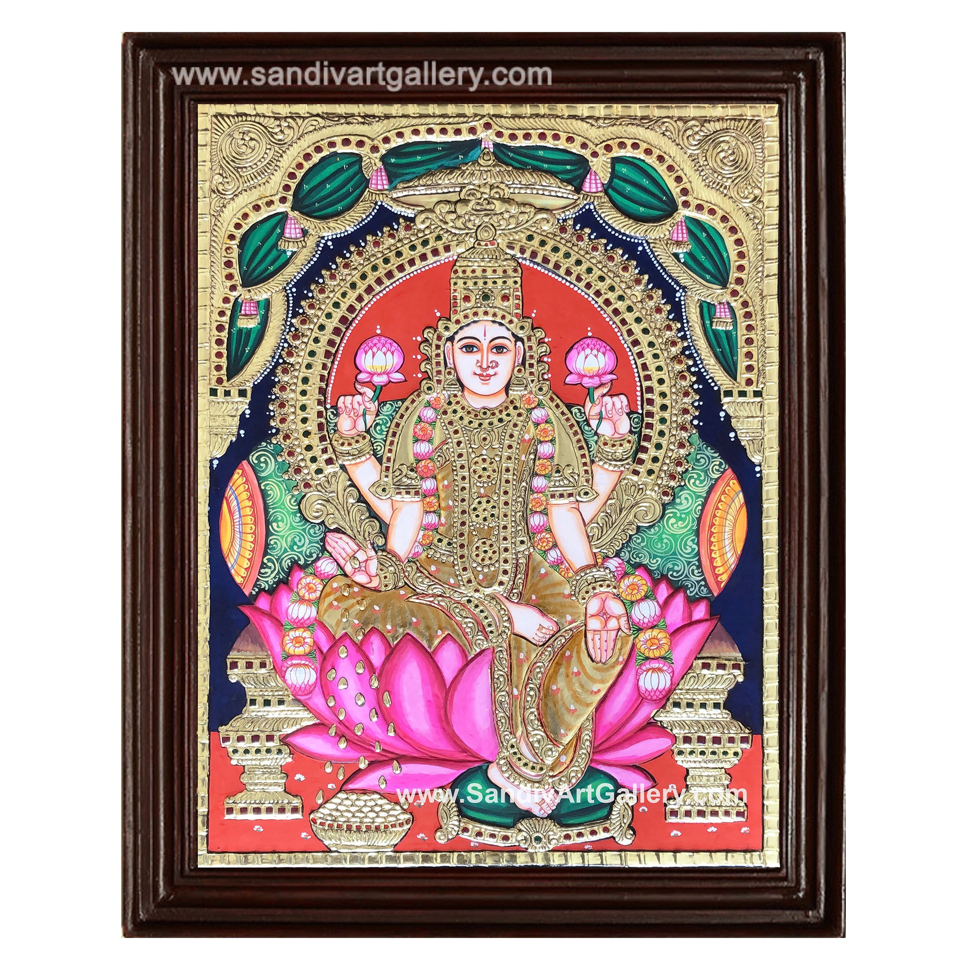 Ghaja Lakshmi Tanjore Painting2