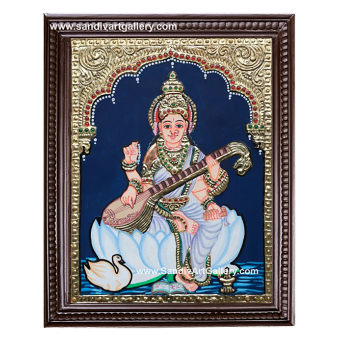 Saraswati Tanjore Painting 7