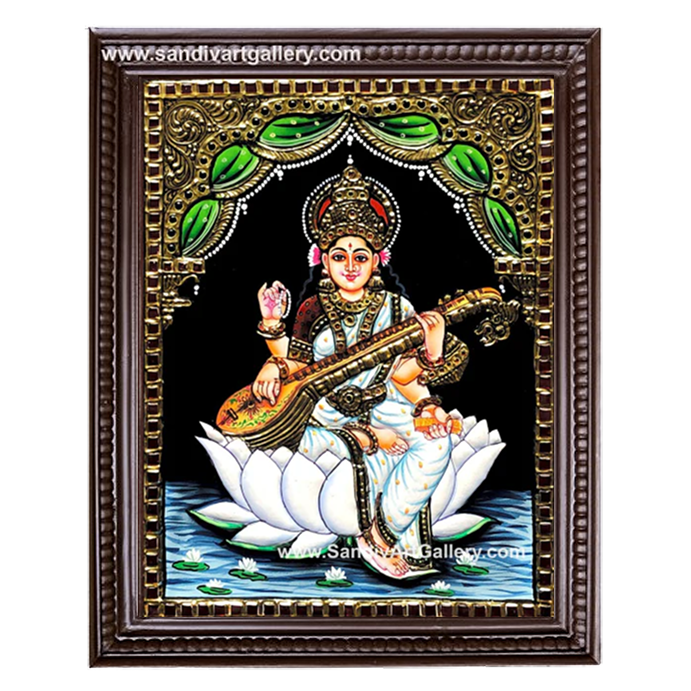 Saraswati Tanjore Painting 8