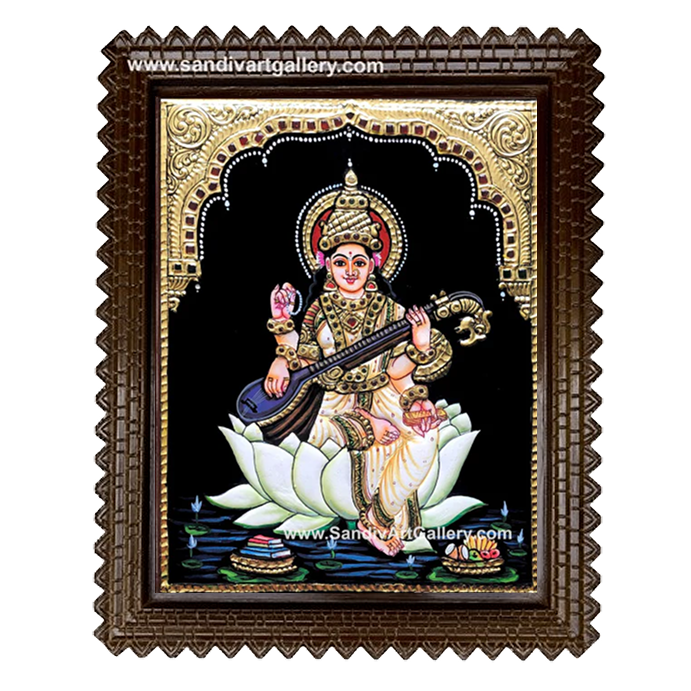 Saraswati Tanjore Painting 9