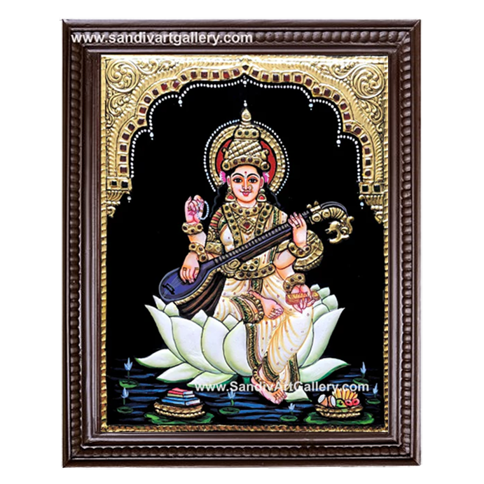 Saraswati Tanjore Painting 9