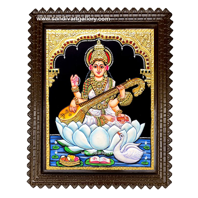 Saraswathi Tanjore Painting 14