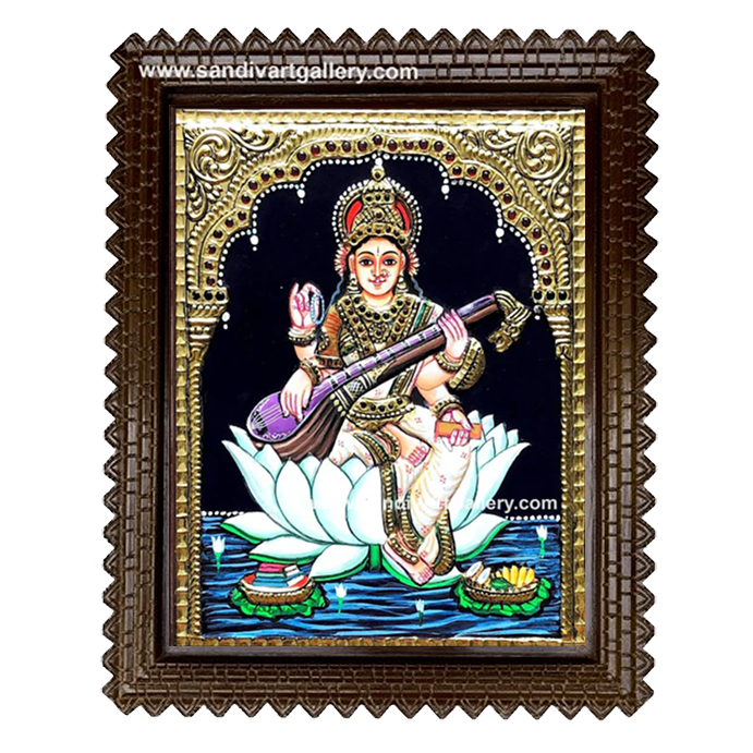 Saraswathi Tanjore Painting 15