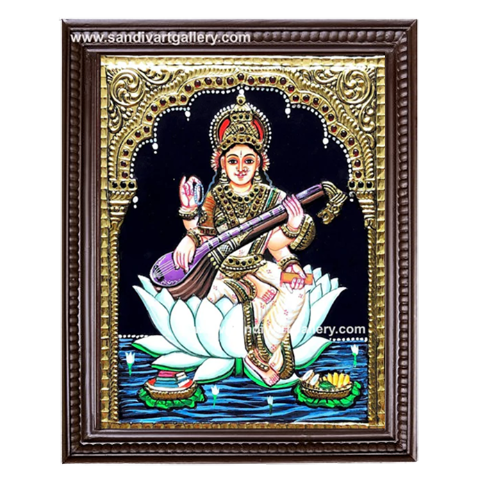 Saraswathi Tanjore Painting 15