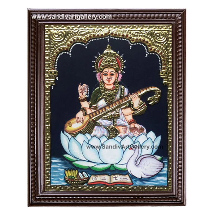 Saraswathi Tanjore Painting 16