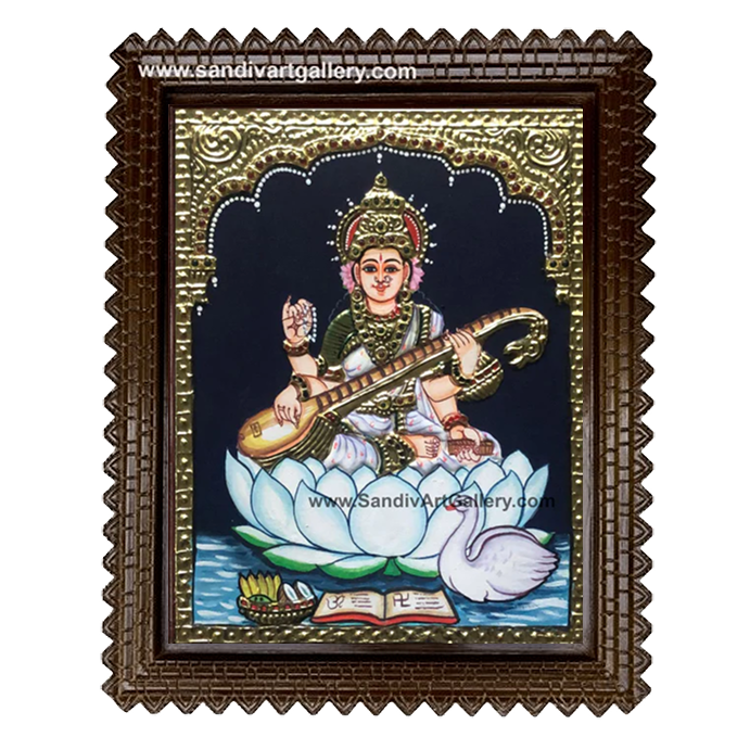 Saraswathi Tanjore Painting 16