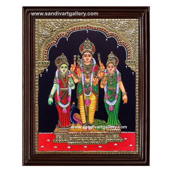 Subramaniam Valli Deivanai Tanjore Painting