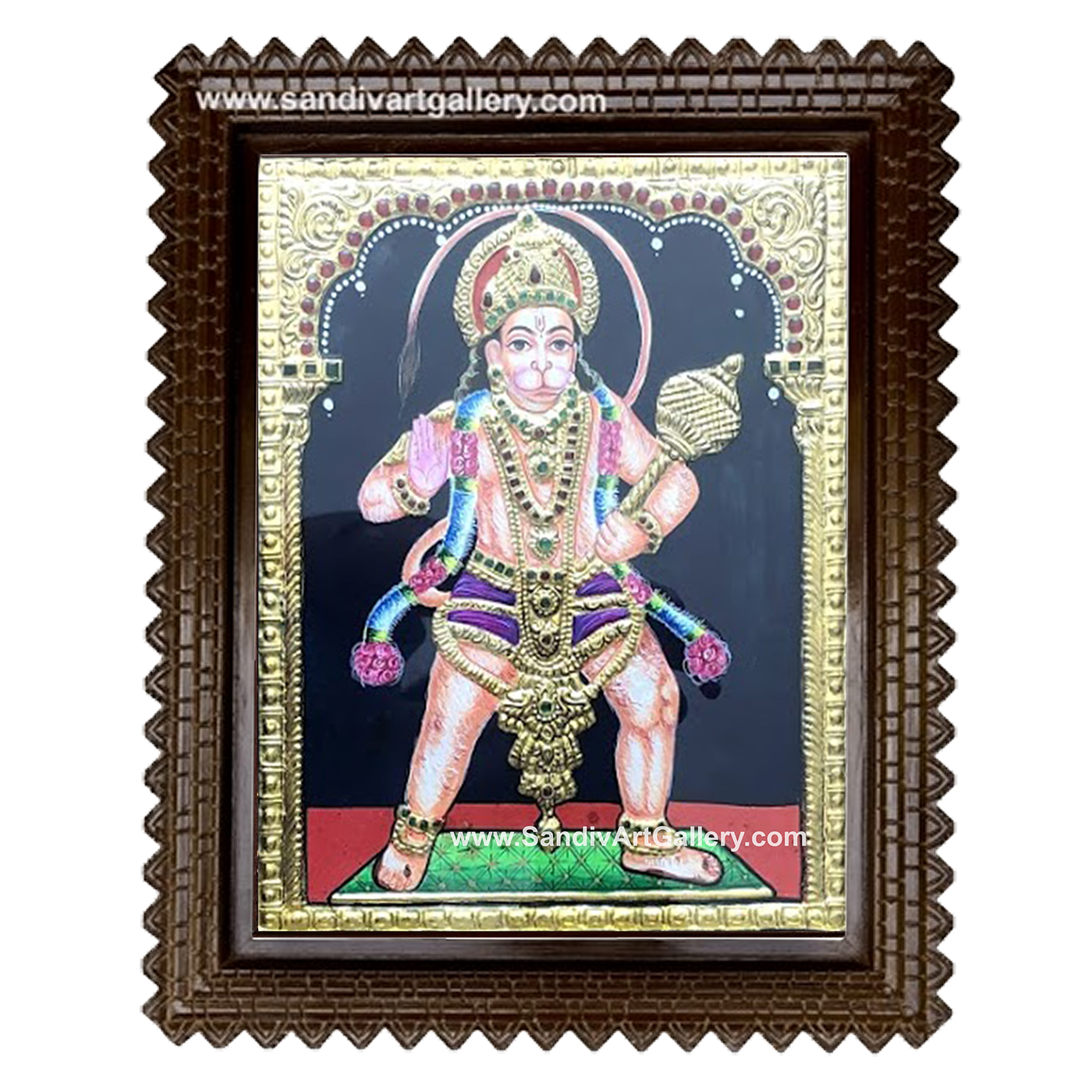 Veera Hanuman Tanjore Painting