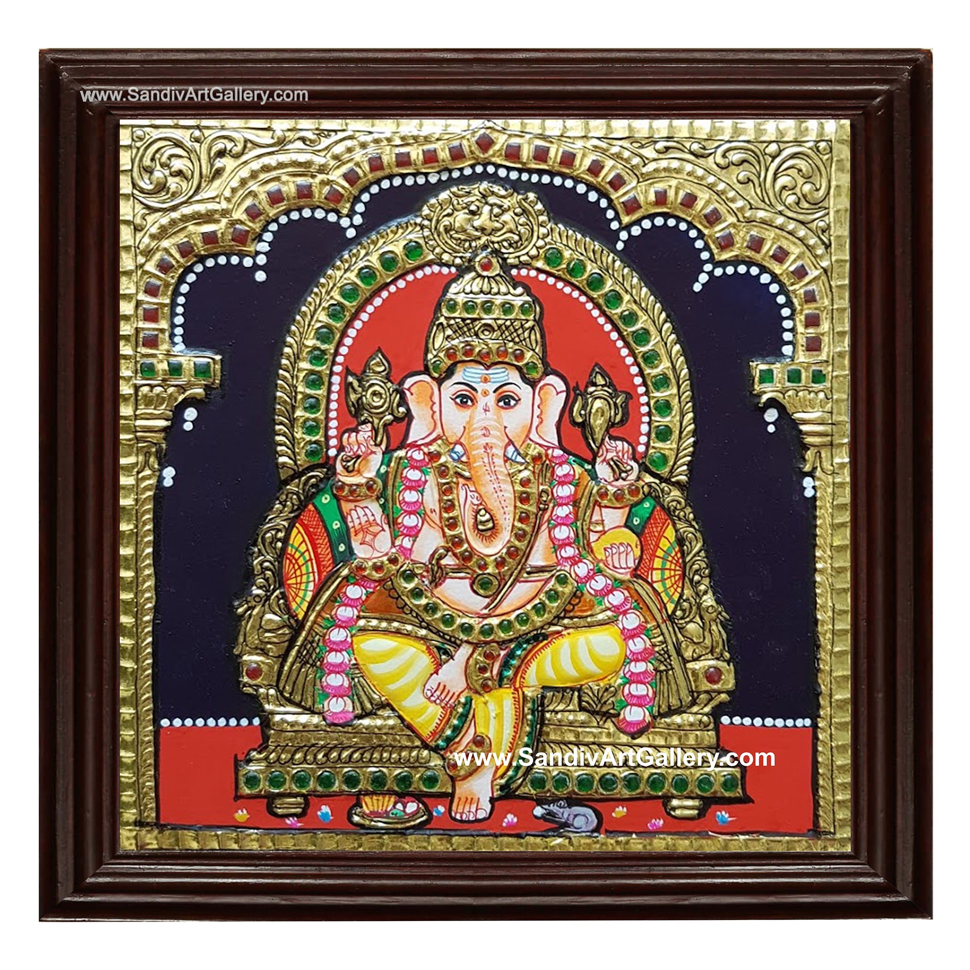 Ganesha Tanjore Painting10