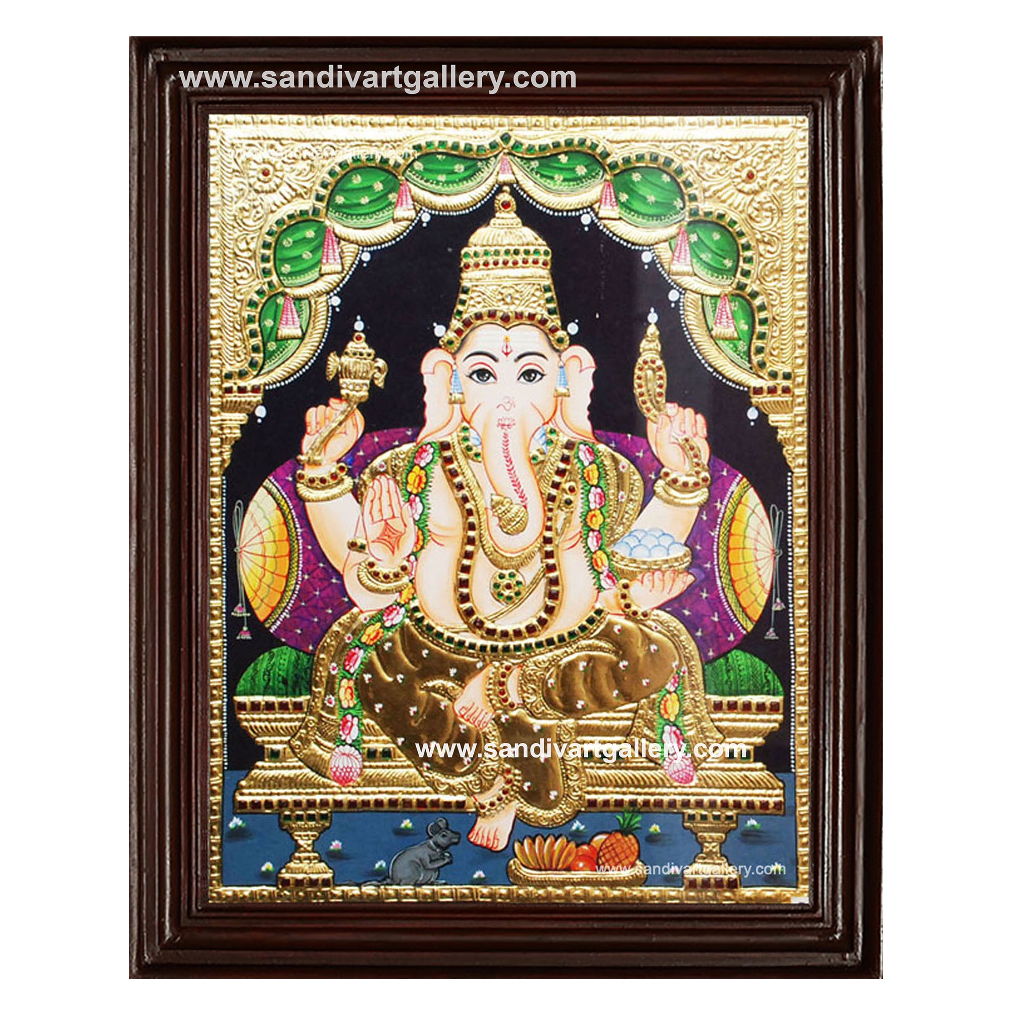 Vinayagar Tanjore Painting16
