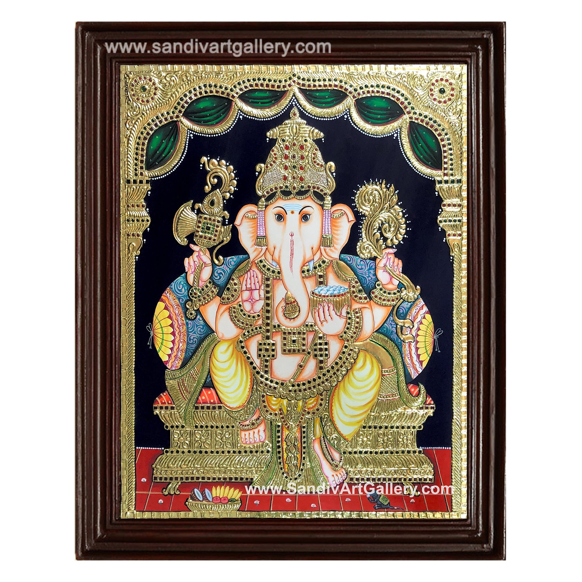 Ganapathi Tanjore Painting 7