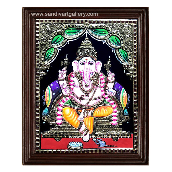 Vinayaga Tanjore Painting6