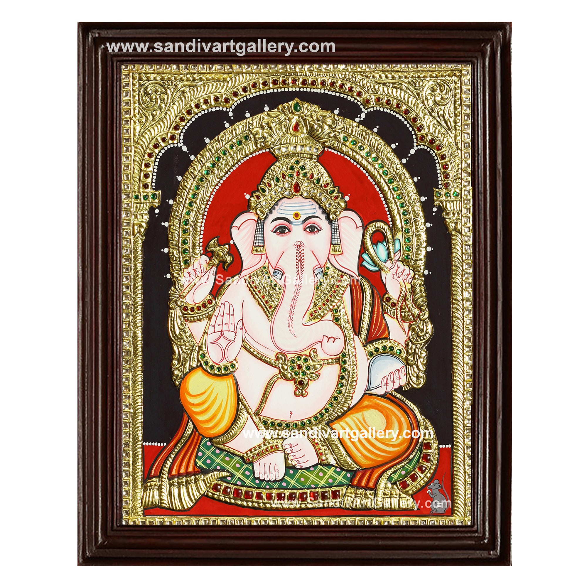Ganesha Traditional Tanjore Painting