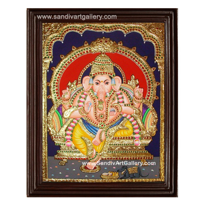 Lord Ganesha Tanjore Painting
