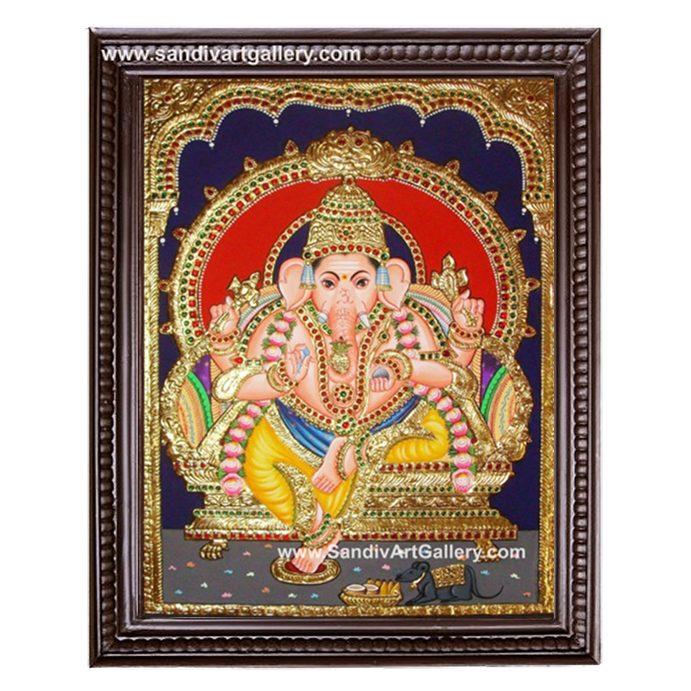 Lord Ganesha Tanjore Painting