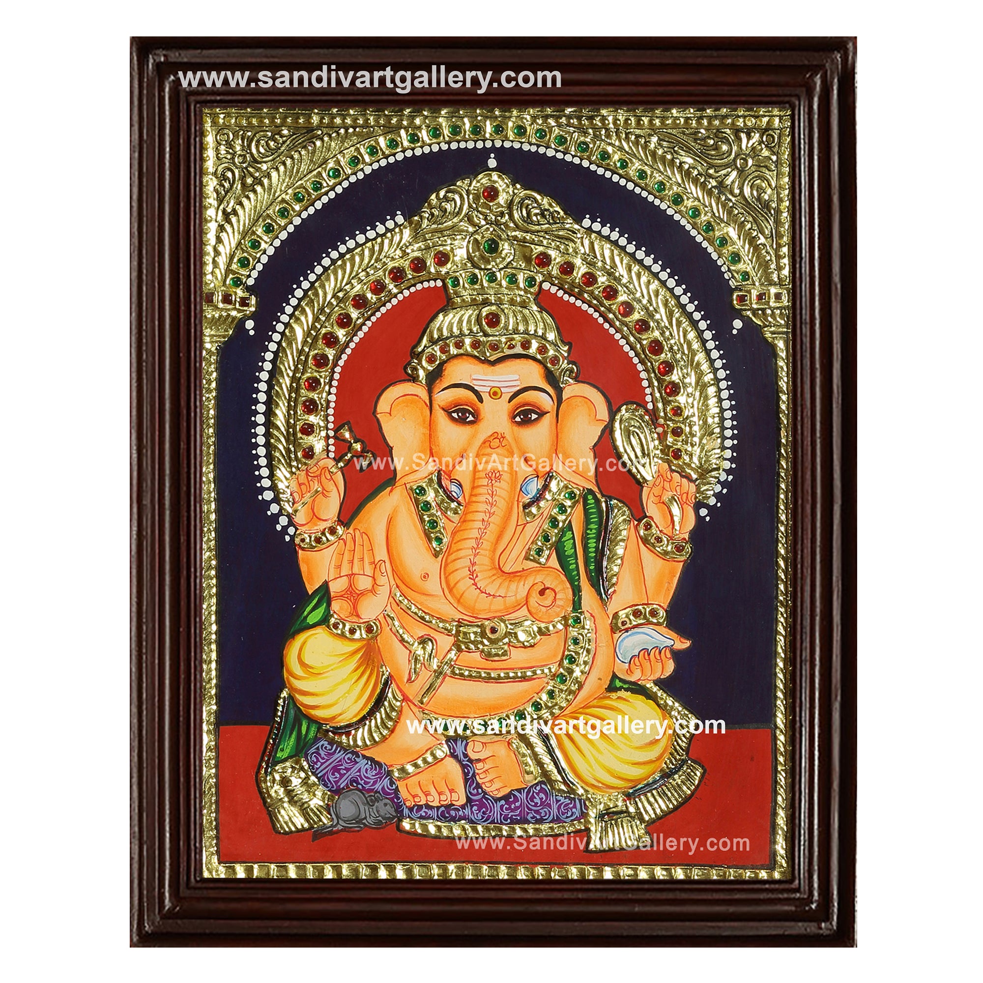 Ganesh Ji Tanjore Painting6