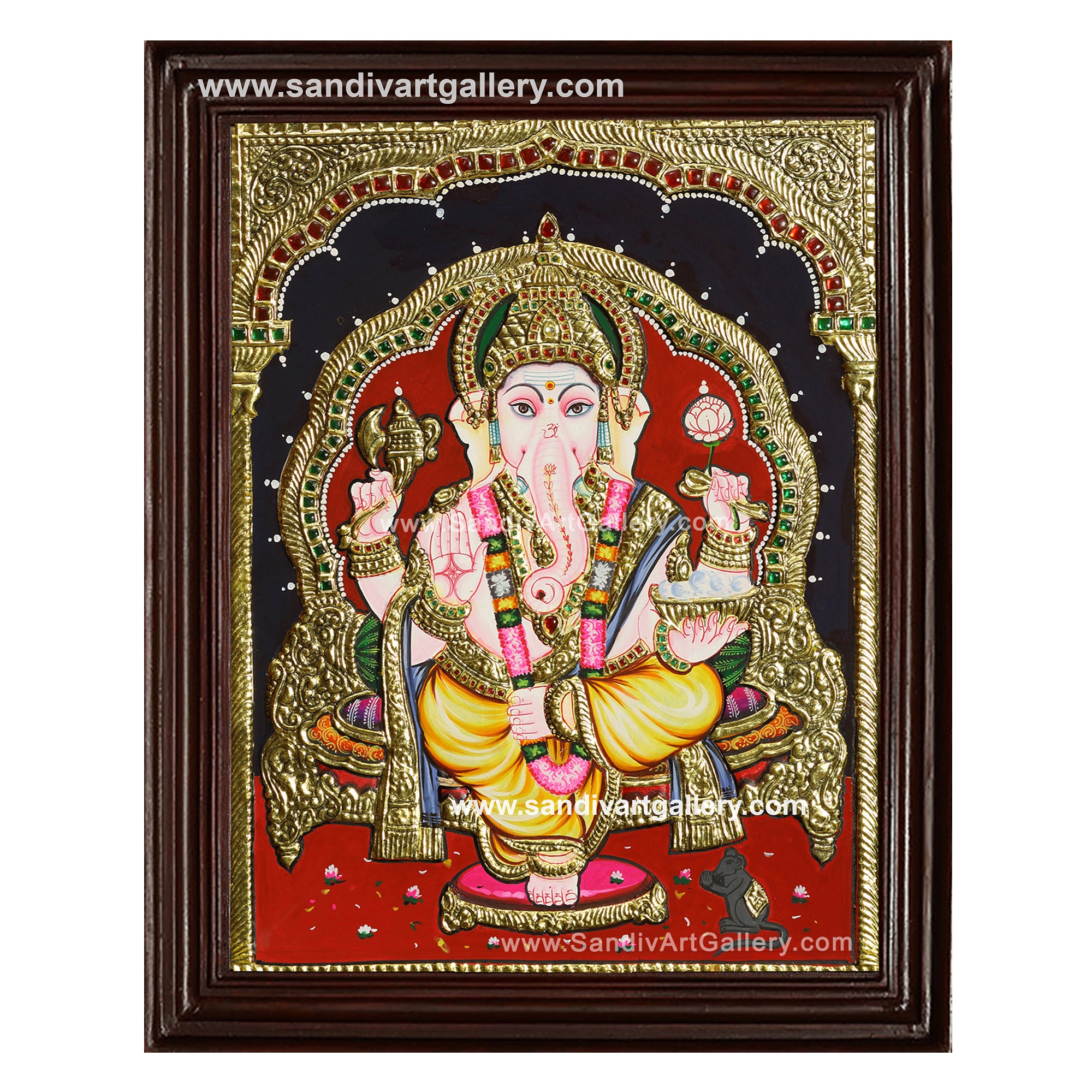 Ganapathi Tanjore Painting8