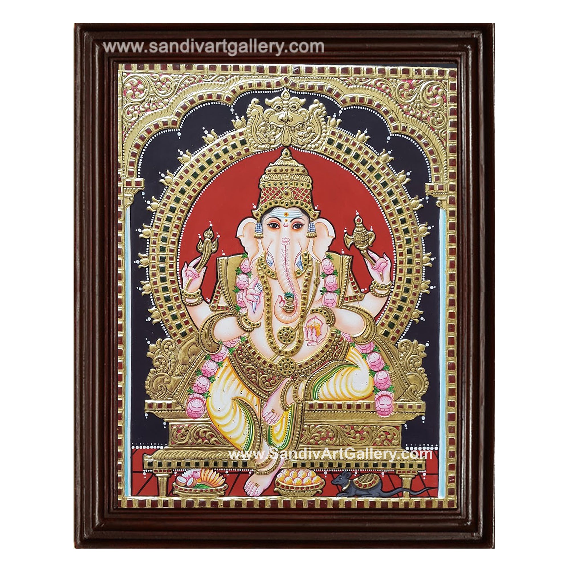 Vinayakar Tanjore Painting8