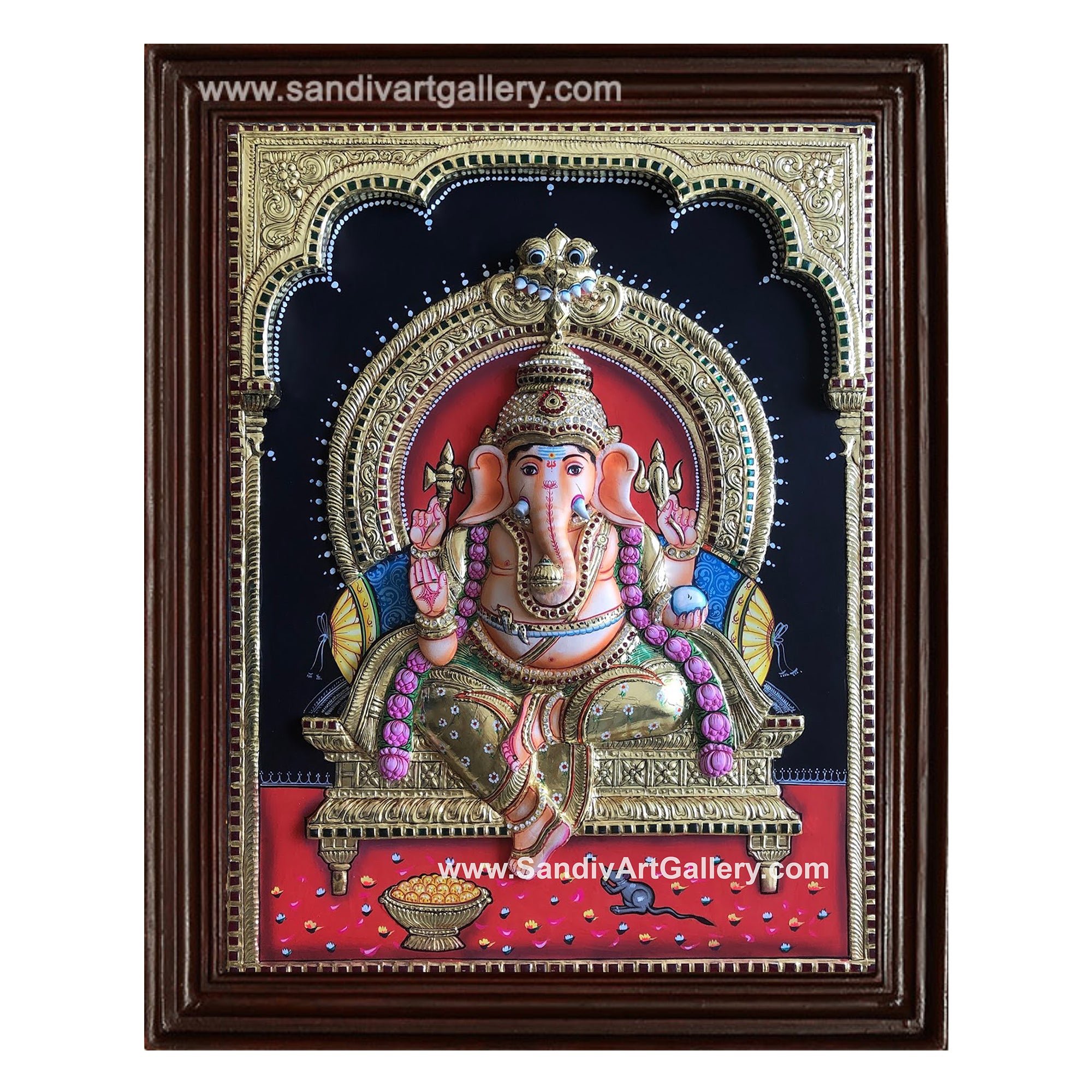 3D Ganesha Tanjore Painting