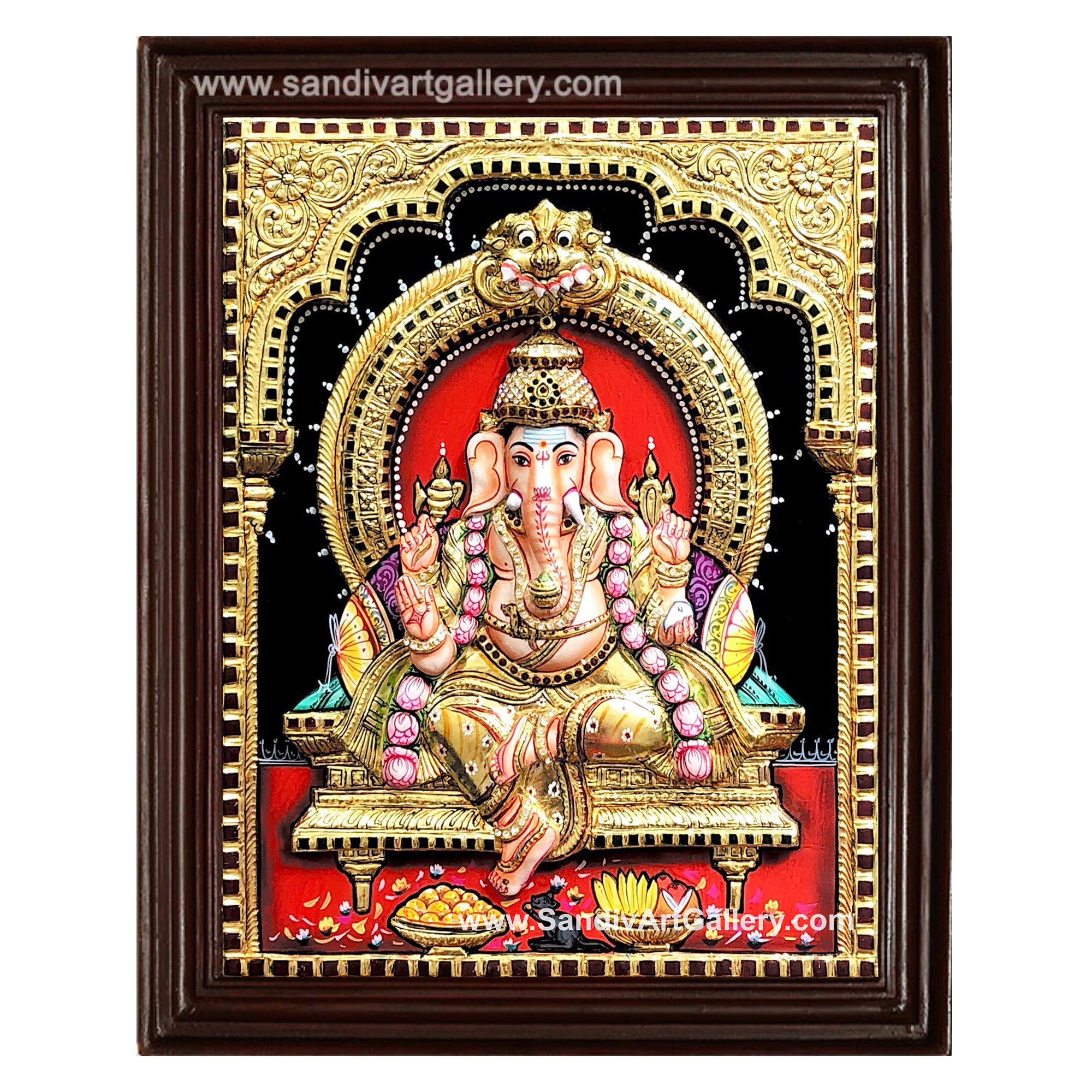 3D Ganesha Tanjore Painting1
