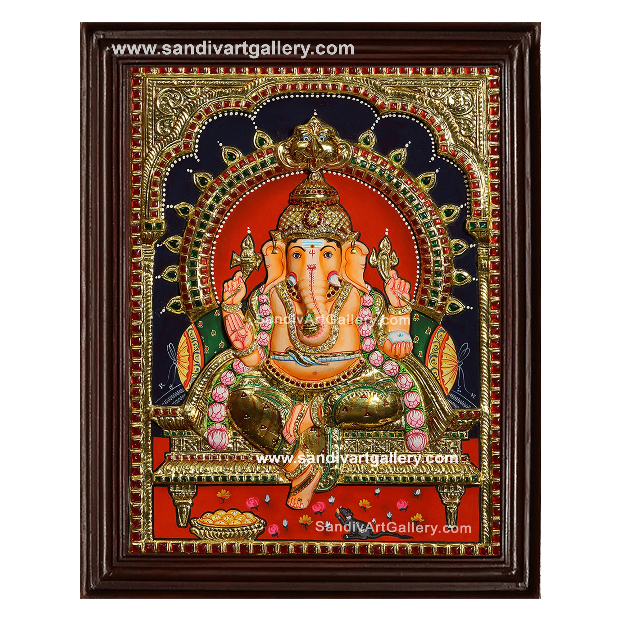 3D Ganesha Tanjore Painting2