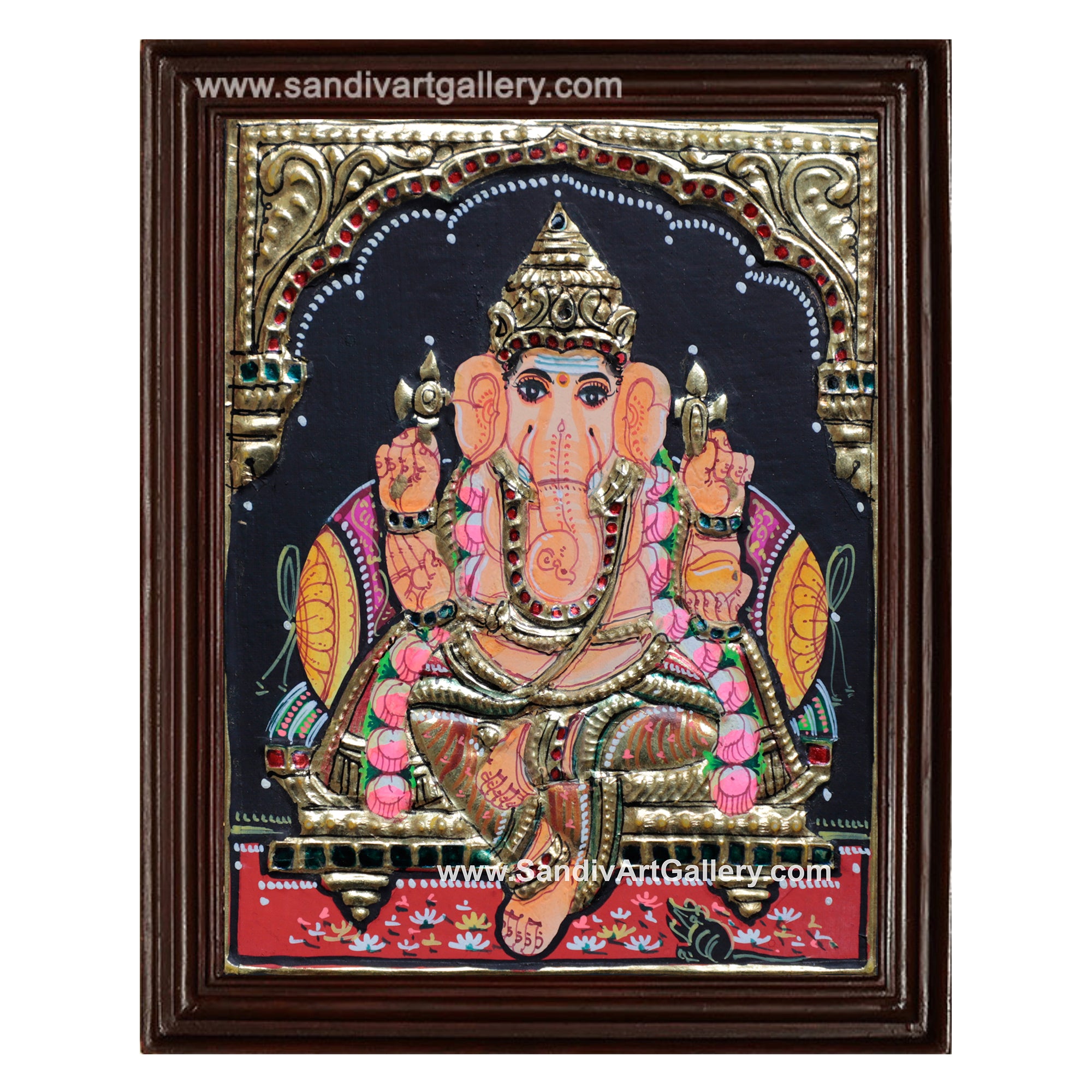 Ganesha Small Tanjore Painting1