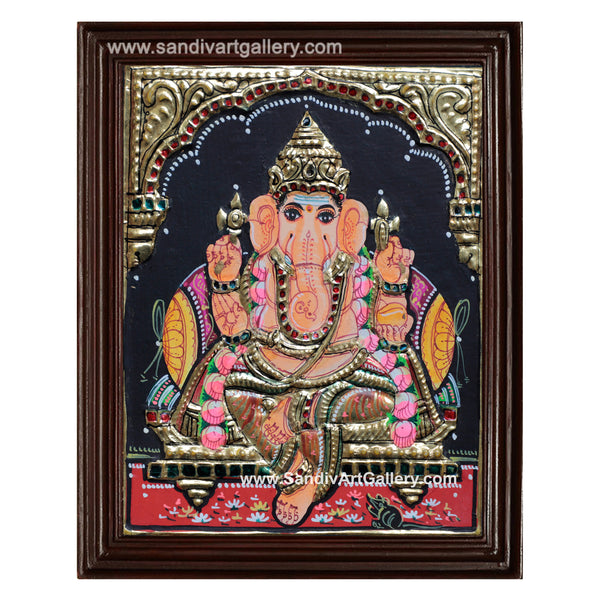 Ganesha Small Tanjore Painting1