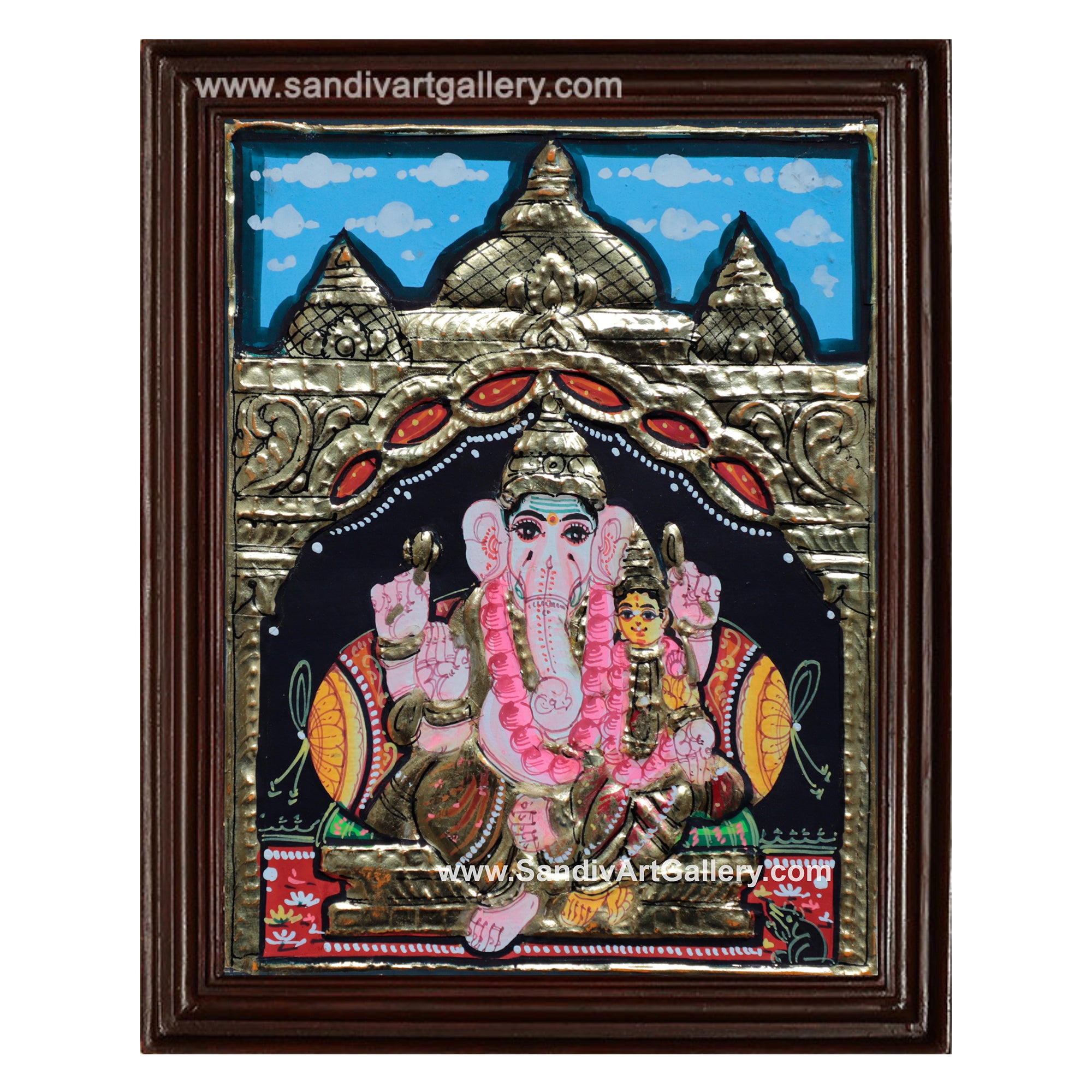 Ganesha Small Tanjore Painting2