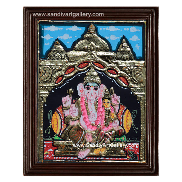 Ganesha Small Tanjore Painting2