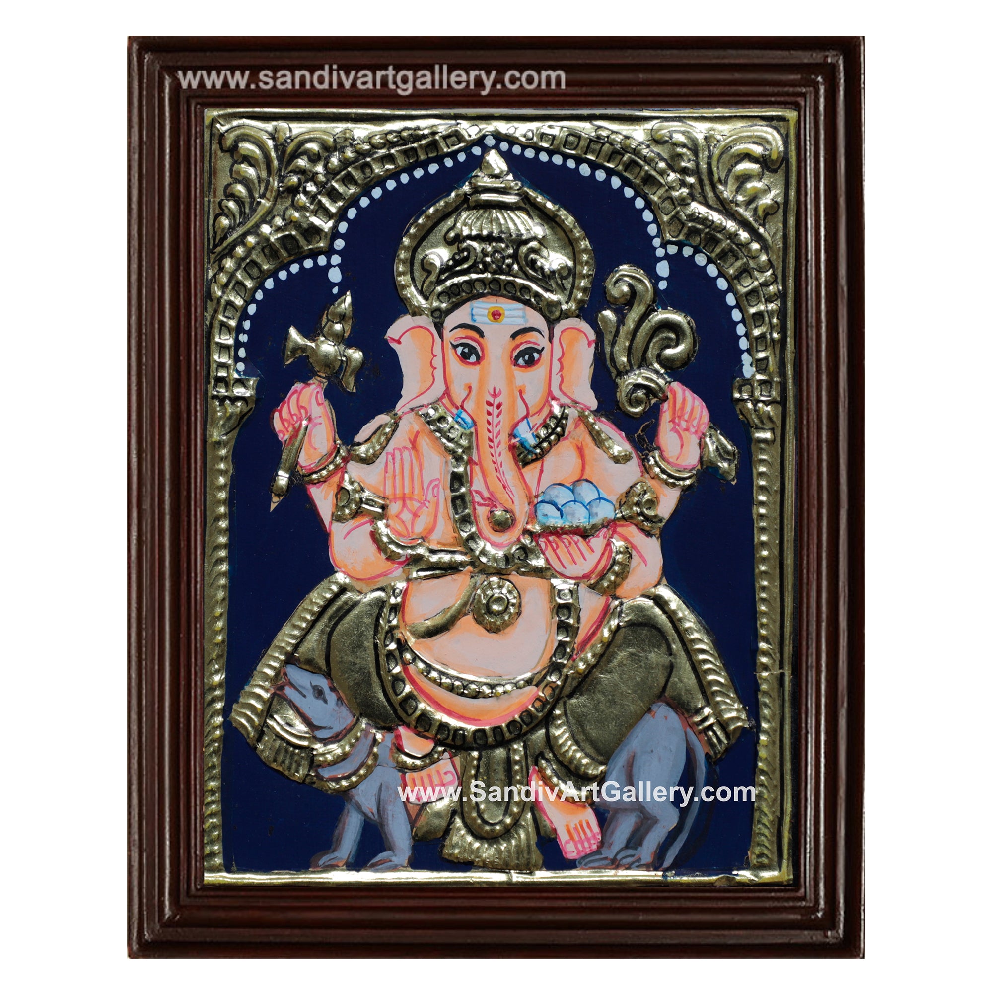 Ganesha Small Tanjore Painting3