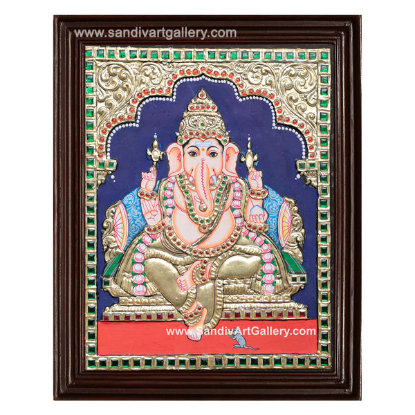 Small Ganesha Tanjore Painting 1