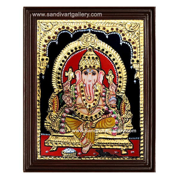 Ganesha Small Tanjore Painting4