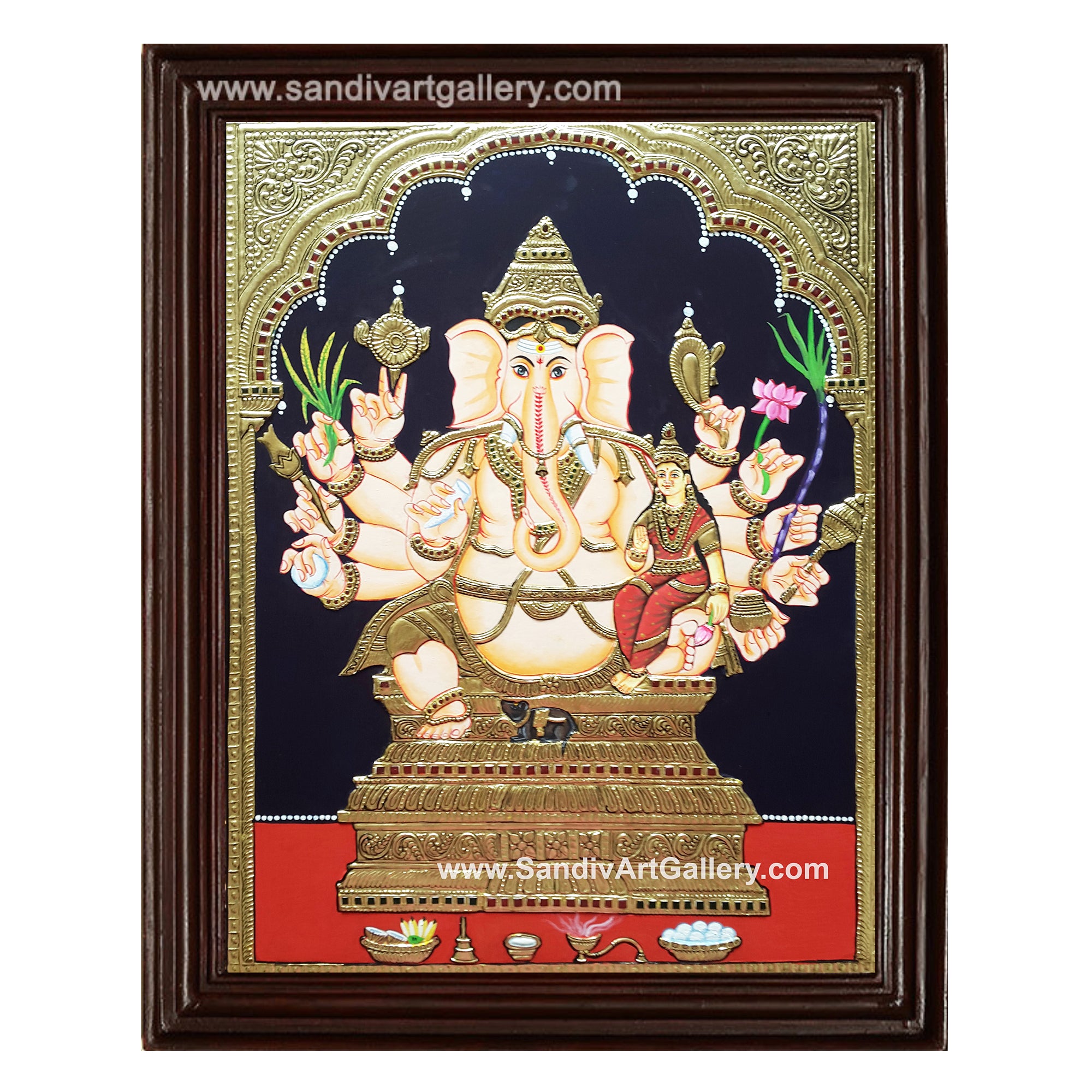 Vallabha Ganapati Tanjore Painting