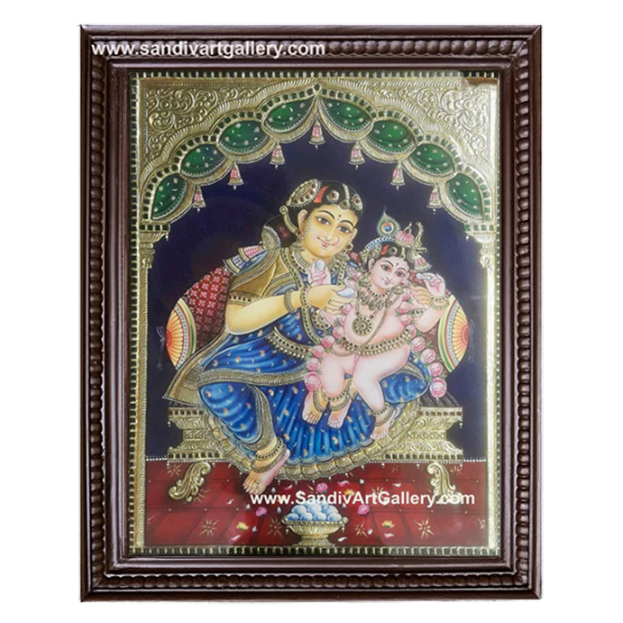 Yashodha Krishna Tanjore Painting 1