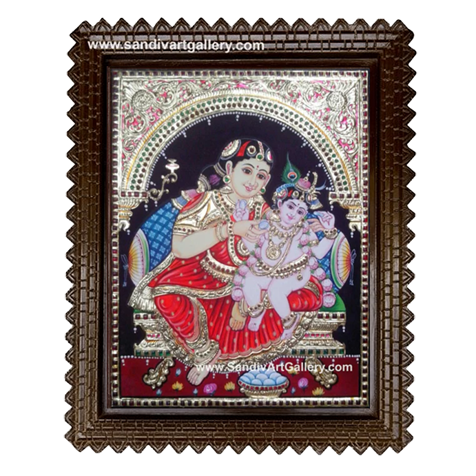 Traditional Yasodha Krishna Tanjore Painting
