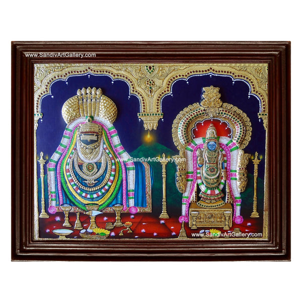 Annamalaiyar Unnamalaiyar Semi Embossed Tanjore Painting