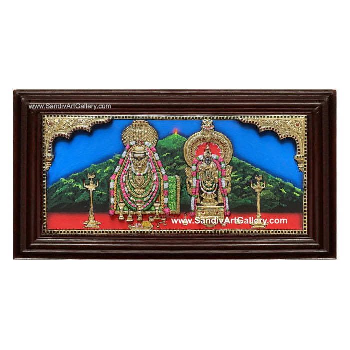 Annamalaiyar Unnamalaiyar 3D Embossed Tanjore Painting