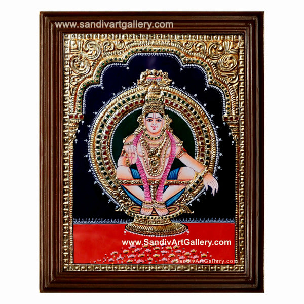 Ayyapa Swamy Tanjore Painting