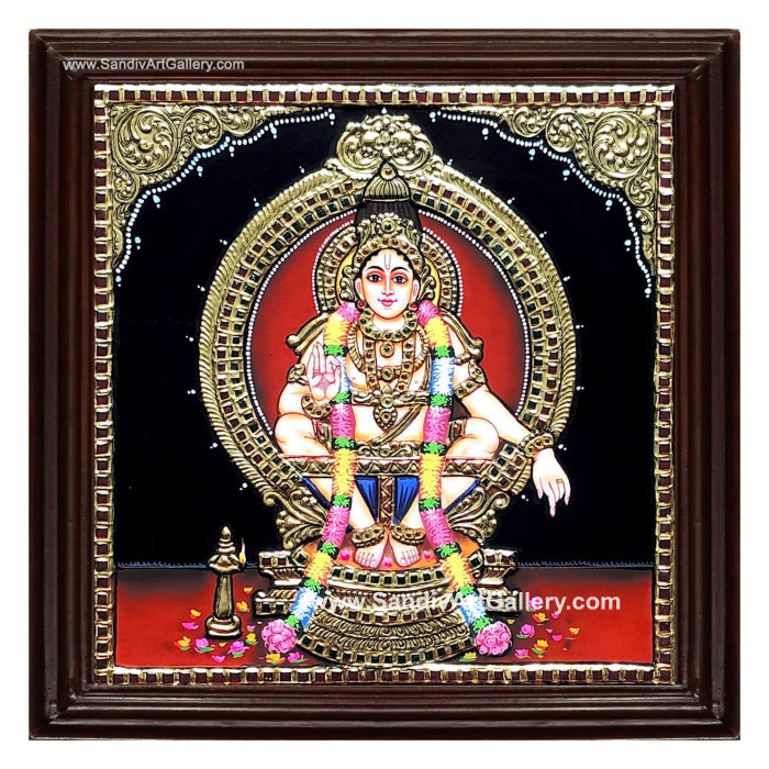 Ayyapa Swamy Tanjore Painting1
