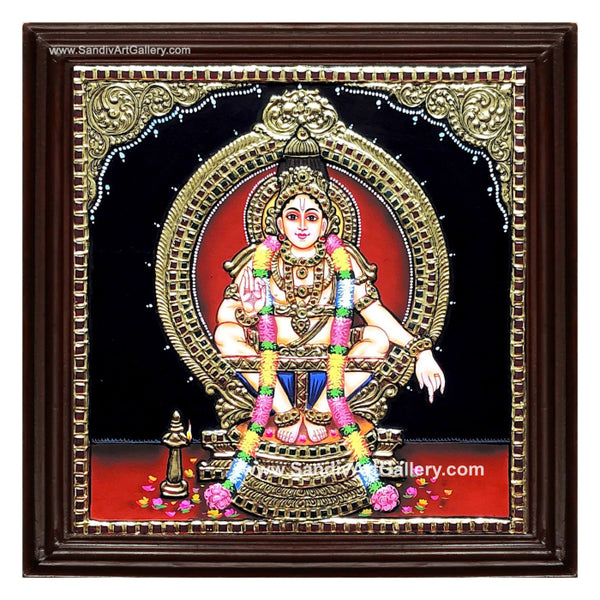 Ayyapa Swamy Tanjore Painting1