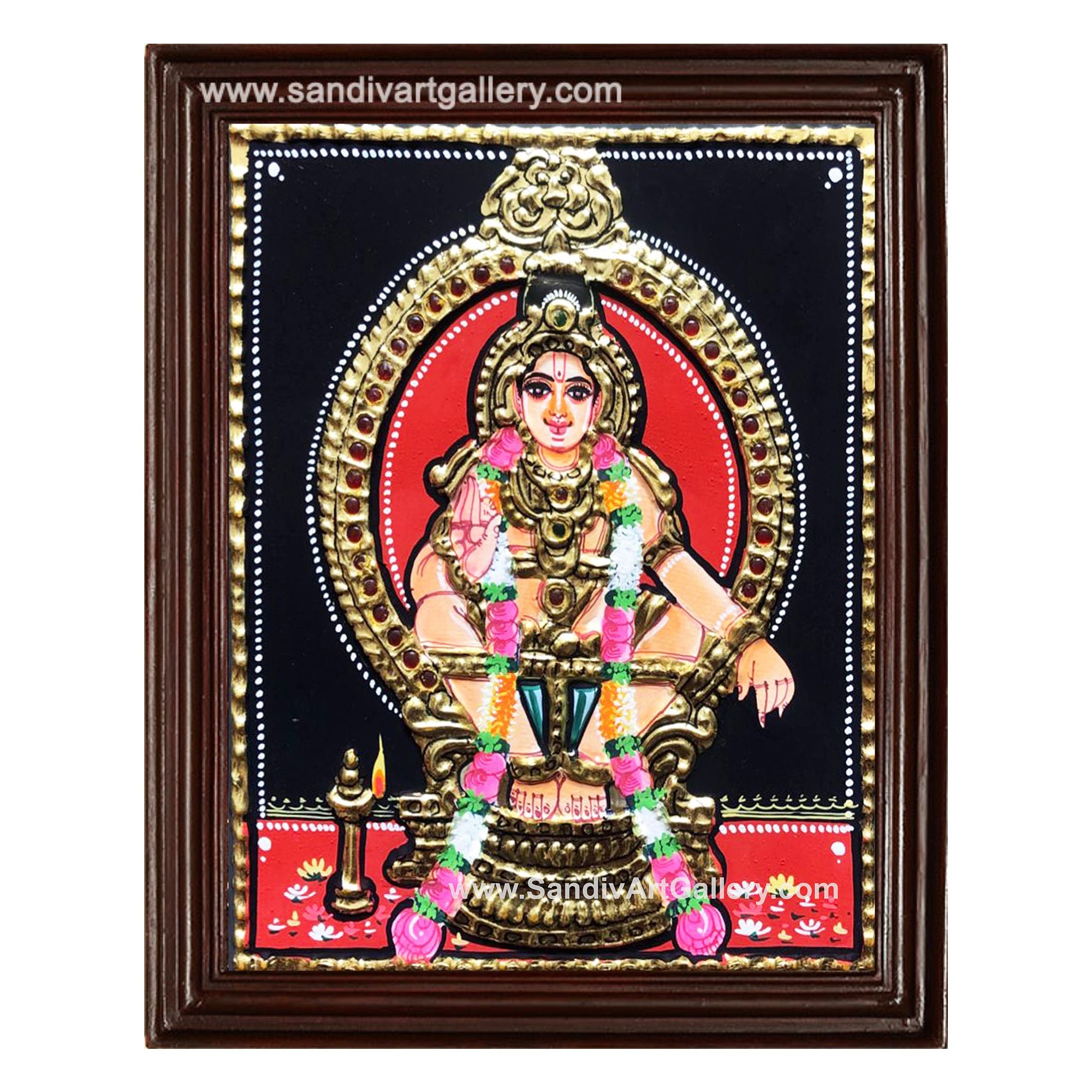 Swamy Ayyapan Tanjore Painting1